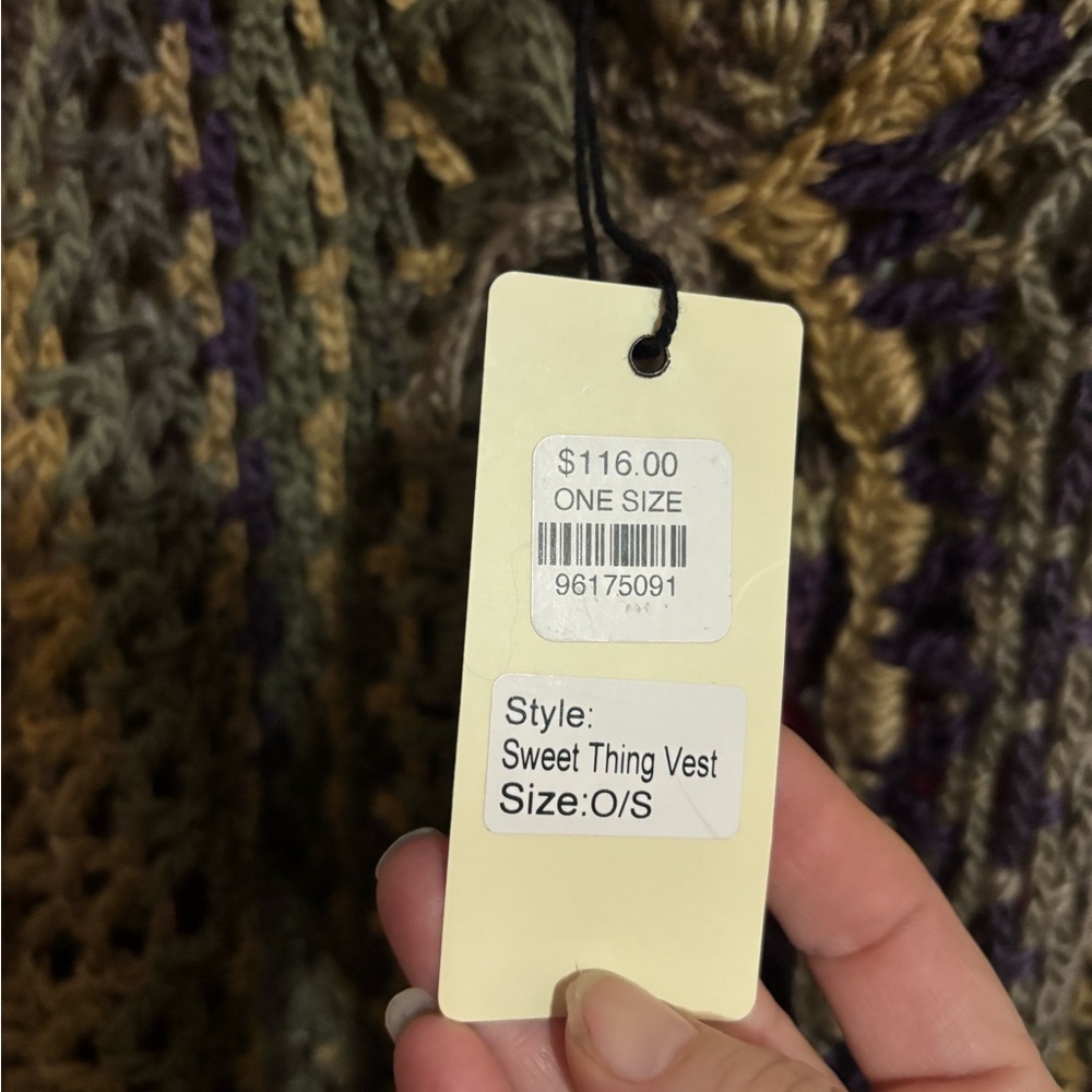 NWT Jaded Gypsy Sweet Thing Crochet Vest One Size - Picture 4 of 8